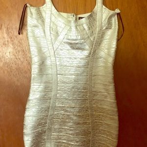 Beautiful Bebe Metallic Dress